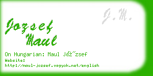 jozsef maul business card